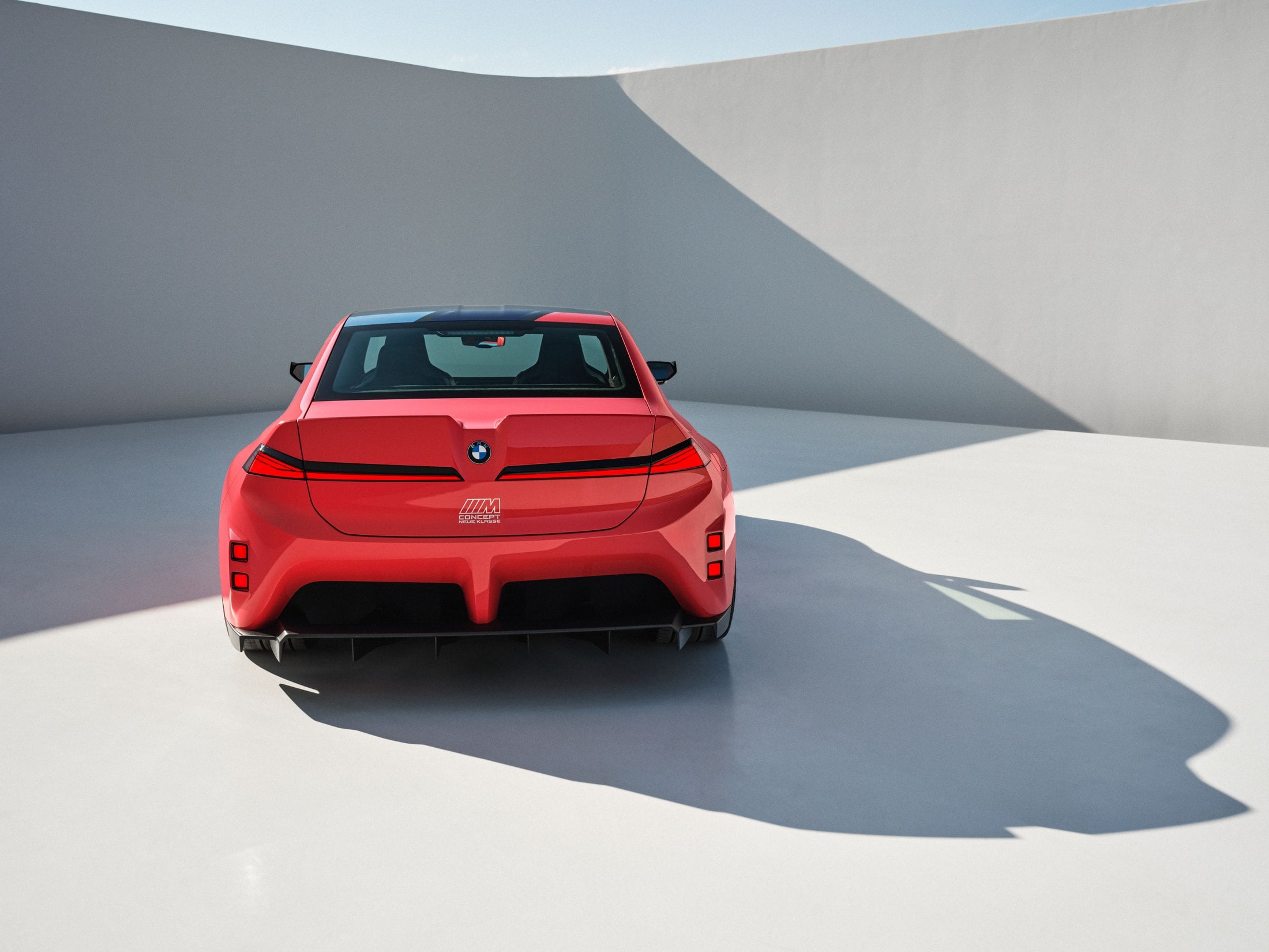 Official BMW photo of the M Concept Neue Klasse, rear view