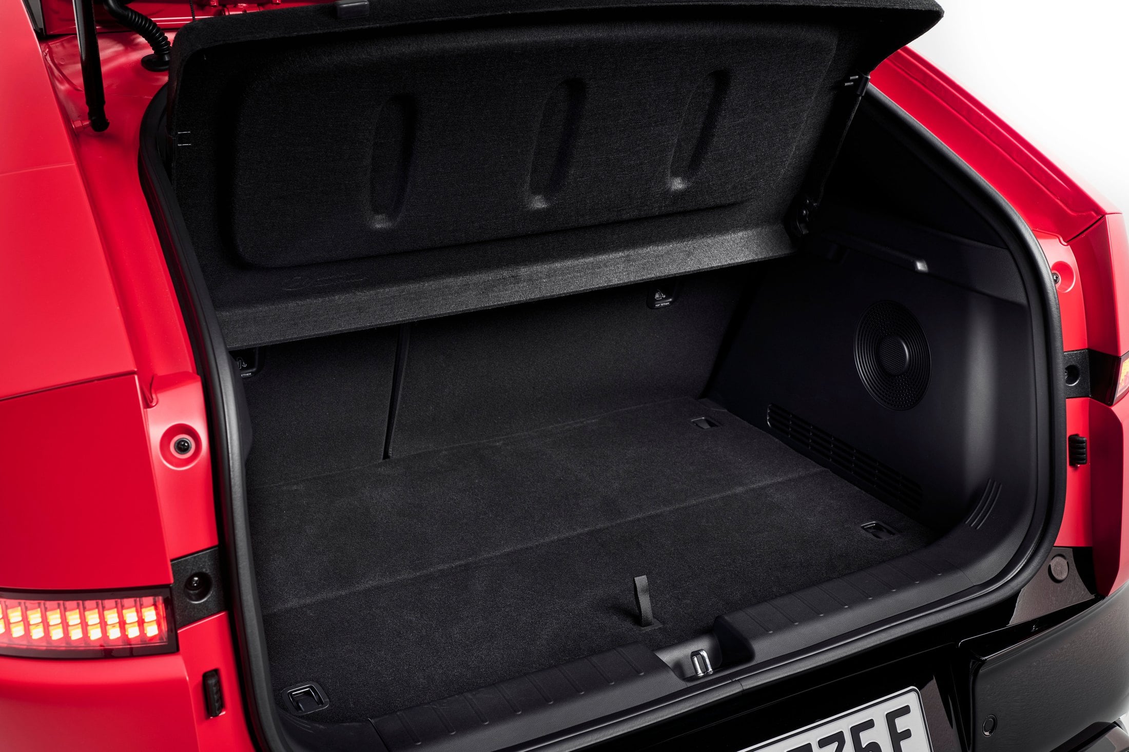 Official photo of the Hyundai IONIQ 3 cargo area with the hatch open