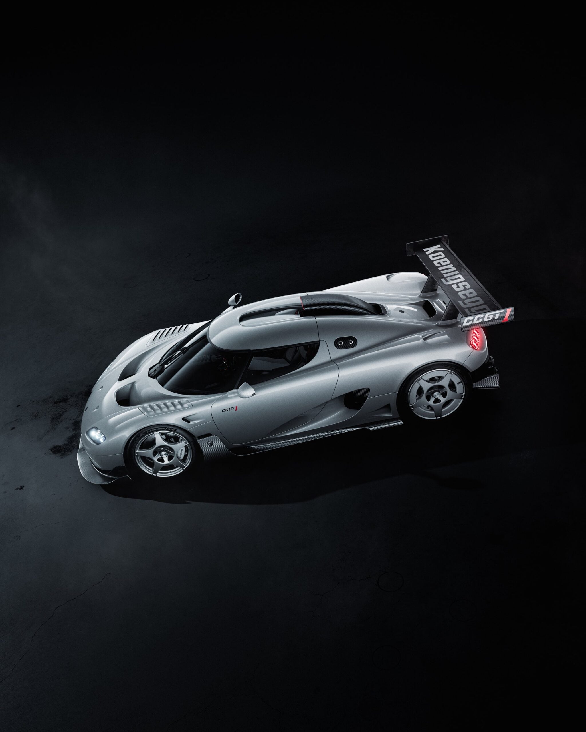 Official Koenigsegg photo of the CCGT1, front three-quarter