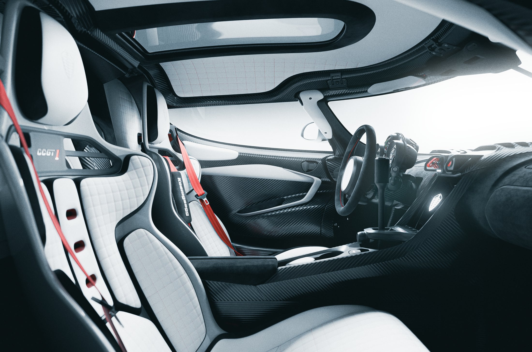 Official Koenigsegg photo of the CCGT1 cockpit