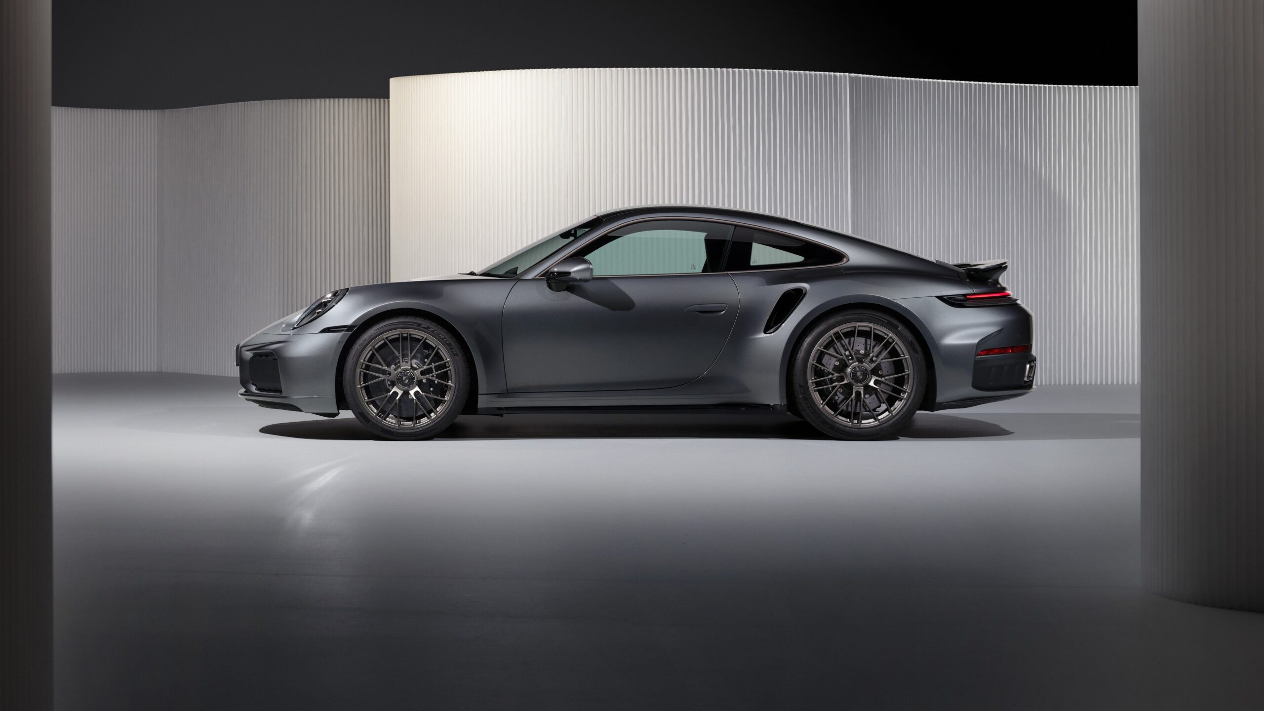 Official Porsche side profile of the 2026 911 Turbo S Coupe