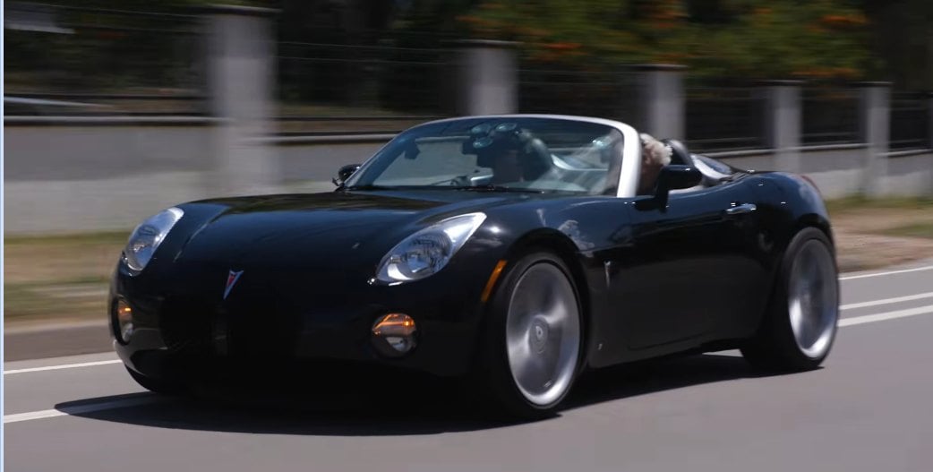 Franz von Holzhausen's LS2 Solstice on the road with Jay Leno