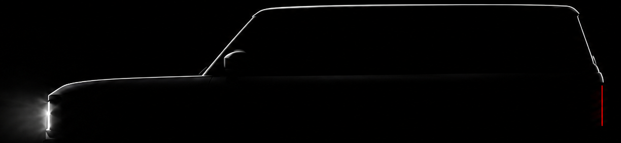 Official REO Runabout S4C SUV profile silhouette teaser