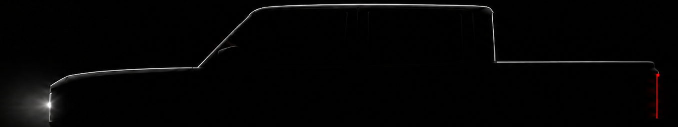 Official REO Runabout T4C crew cab profile silhouette teaser