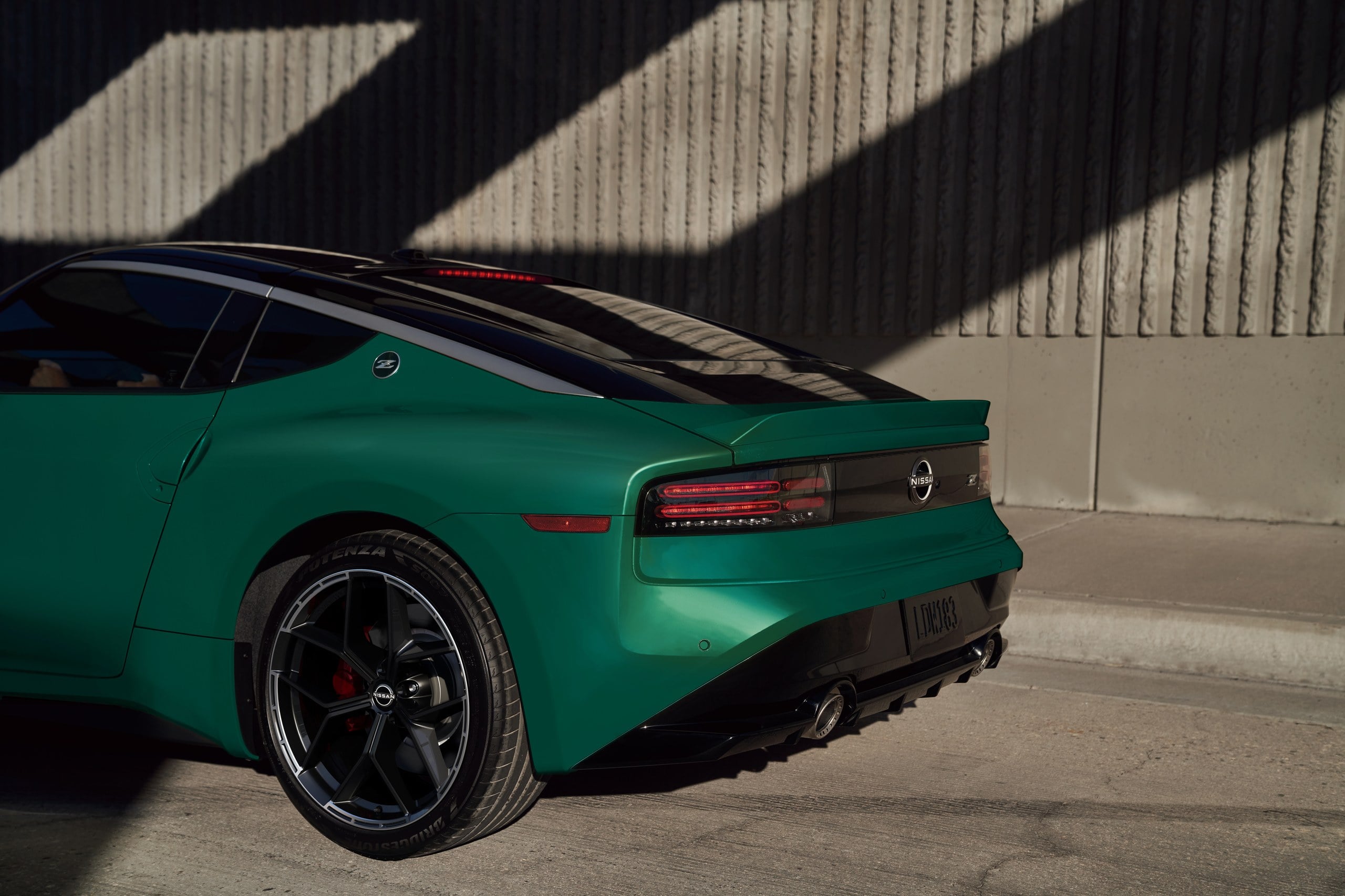 Official Nissan photo of a 2027 Z in Shinkai Green Pearl Metallic