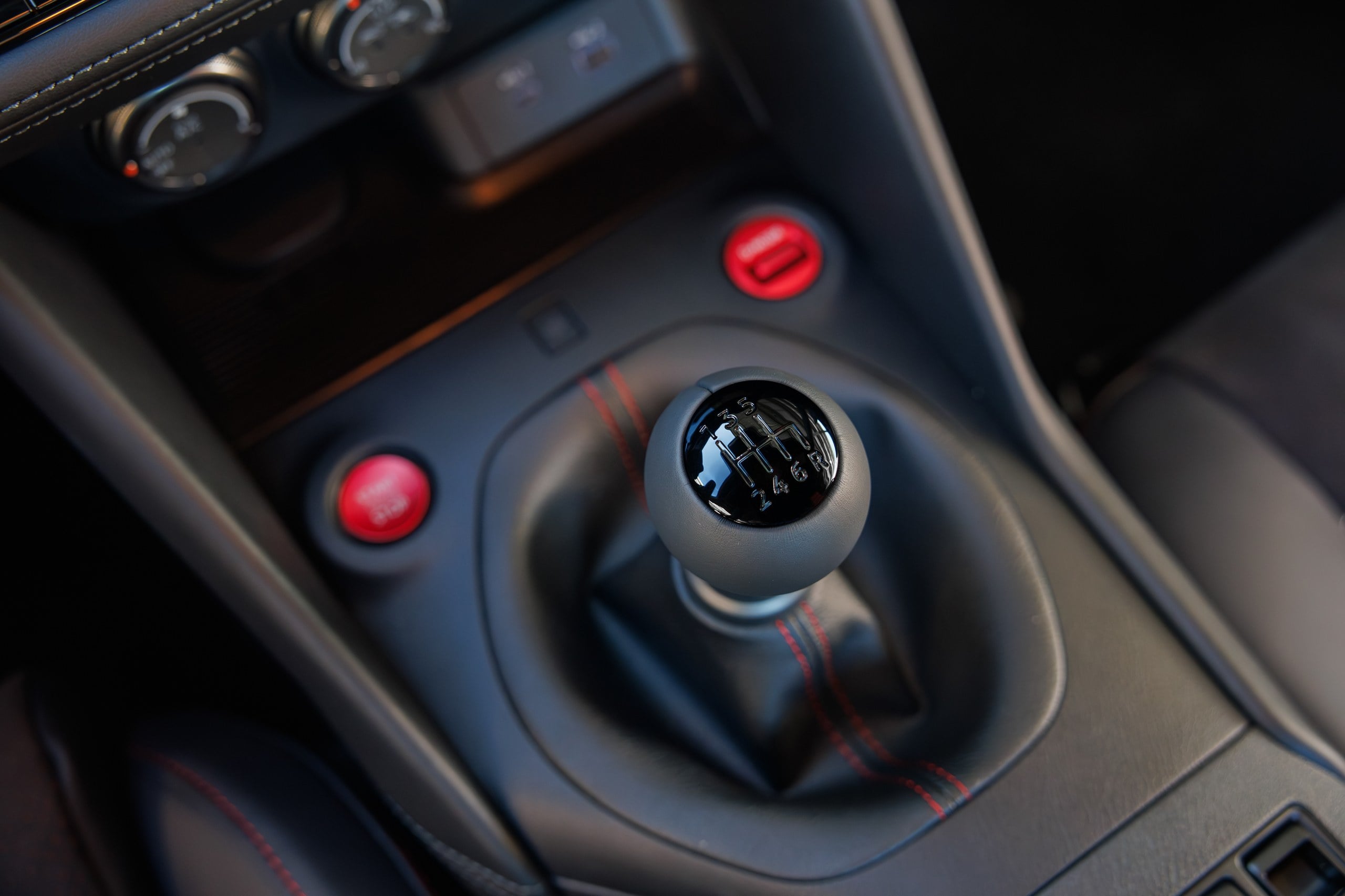 Official Nissan photo of the 2027 Z NISMO six-speed manual shifter