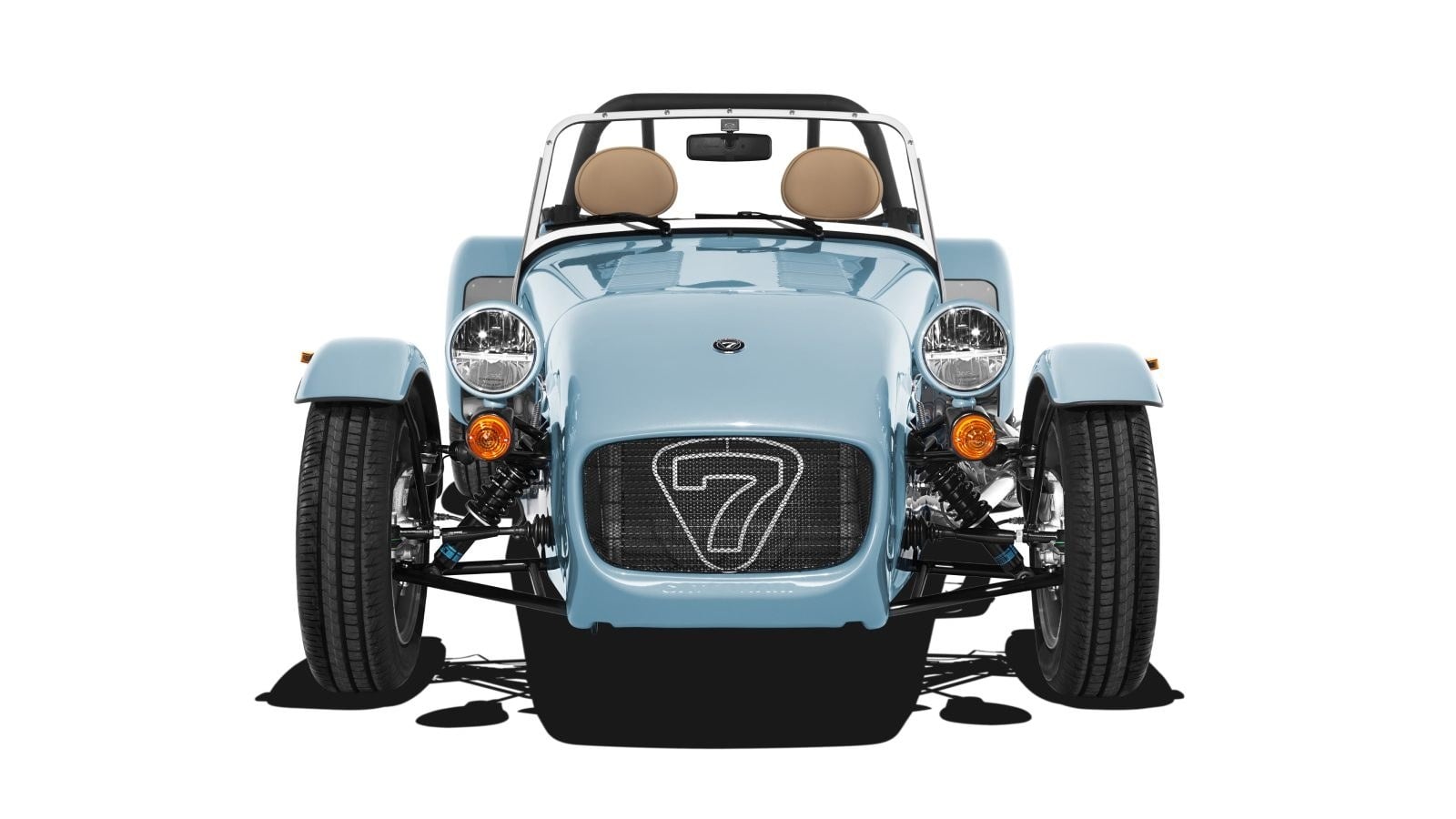 Caterham Seven 170S head-on front view. Image courtesy of Caterham Cars.