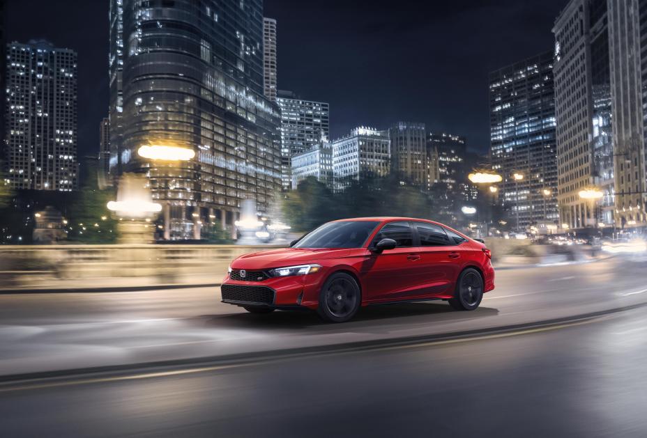 Official Honda photo of the 2026 Civic Si 18-inch matte black alloy wheel