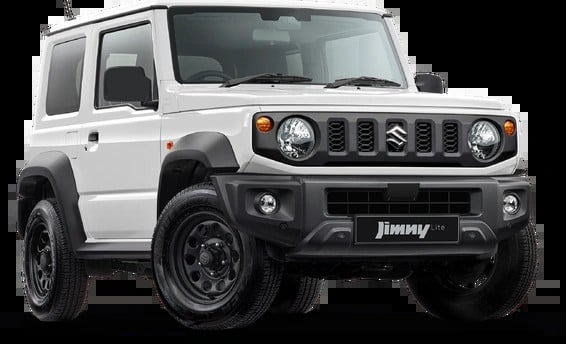 Suzuki Jimny Lite in white, front three-quarter view. Image courtesy of Suzuki Australia.