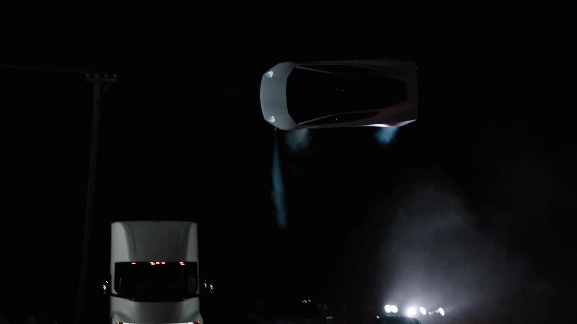 Tesla’s New Roadster Flew, Jumped a Semi and Hit 60 in 0.81 Seconds