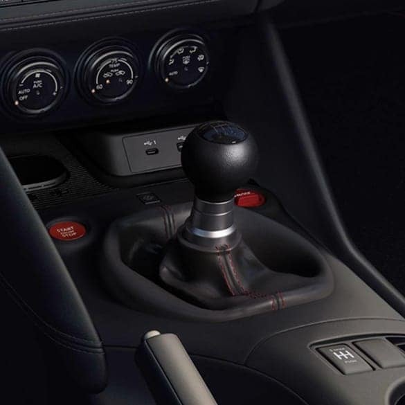 Official Nissan photo of the 2027 Nissan Z NISMO six-speed manual shifter